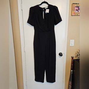 Black Jumpsuit with Scallop Detail